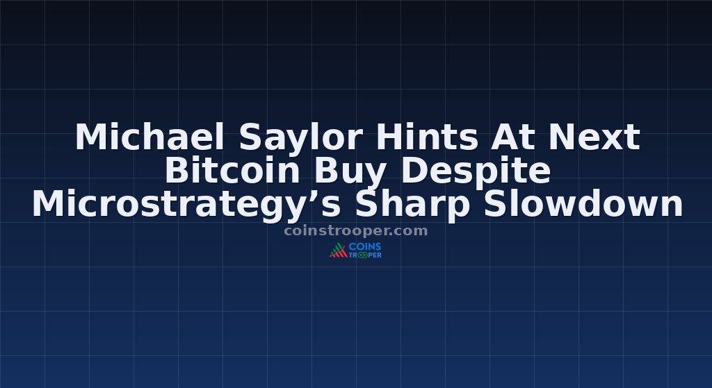 Michael Saylor Hints At Next Bitcoin Buy Despite Microstrategy’s Sharp Slowdown