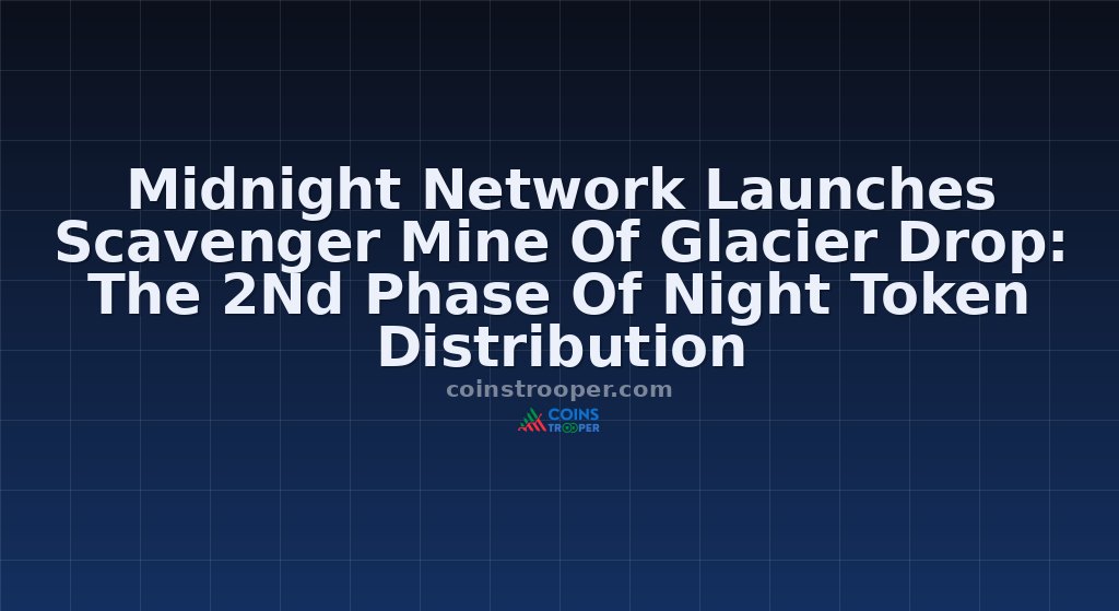 Midnight Network Launches Scavenger Mine Of Glacier Drop: The 2Nd Phase Of Night Token Distribution