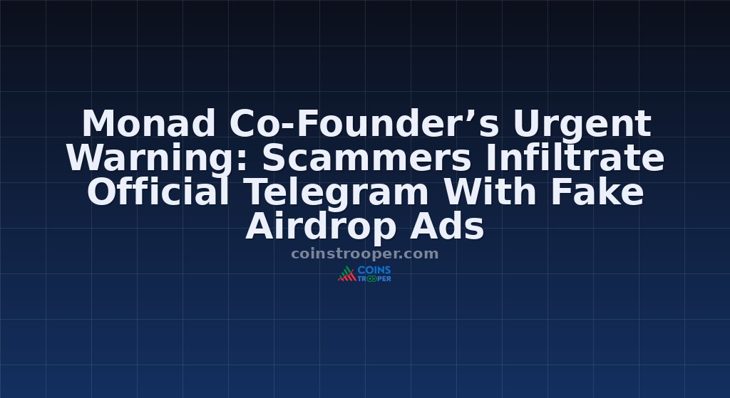 Monad Co-Founder’s Urgent Warning: Scammers Infiltrate Official Telegram With Fake Airdrop Ads