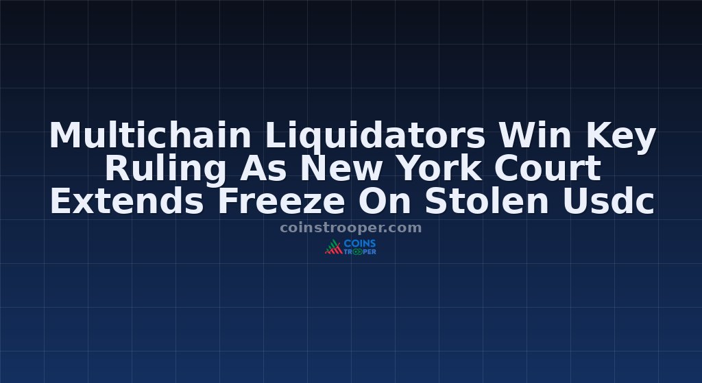 Multichain Liquidators Win Key Ruling As New York Court Extends Freeze On Stolen Usdc