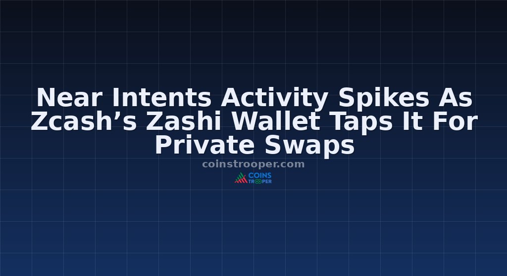 Near Intents Activity Spikes As Zcash’s Zashi Wallet Taps It For Private Swaps