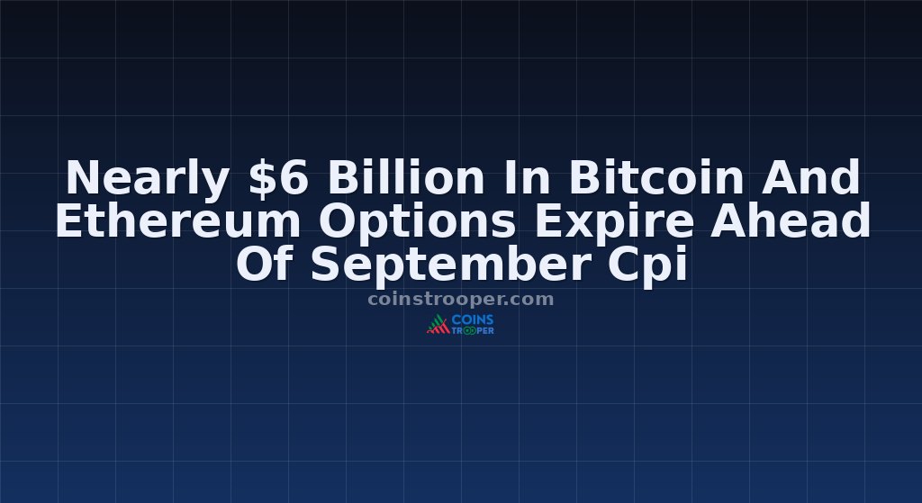 Nearly $6 Billion In Bitcoin And Ethereum Options Expire Ahead Of September Cpi