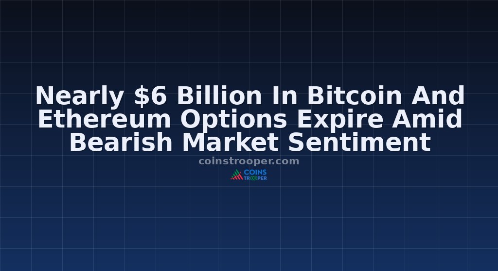 Nearly $6 Billion In Bitcoin And Ethereum Options Expire Amid Bearish Market Sentiment