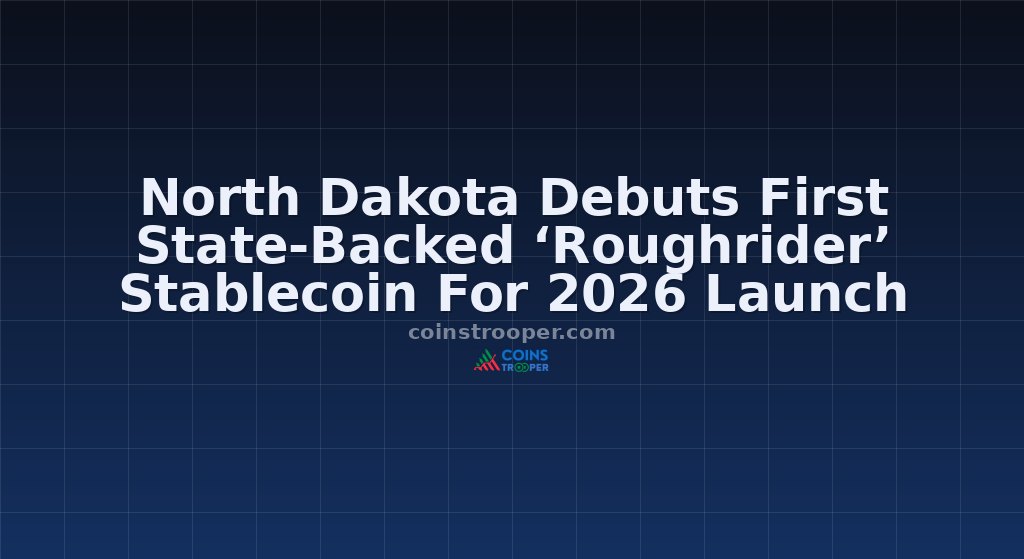 North Dakota Debuts First State-Backed ‘Roughrider’ Stablecoin For 2026 Launch