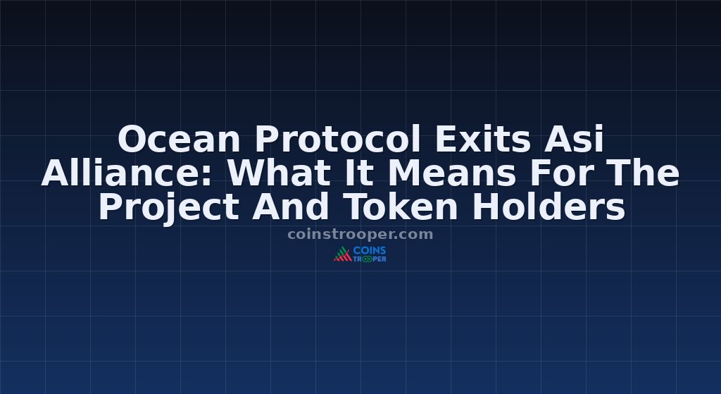 Ocean Protocol Exits Asi Alliance: What It Means For The Project And Token Holders