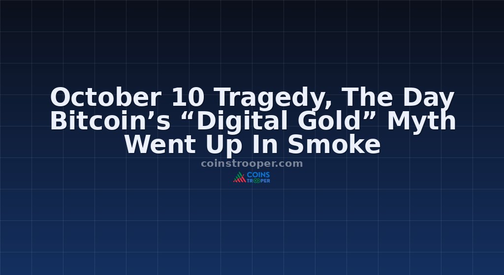 October 10 Tragedy, The Day Bitcoin’s “Digital Gold” Myth Went Up In Smoke