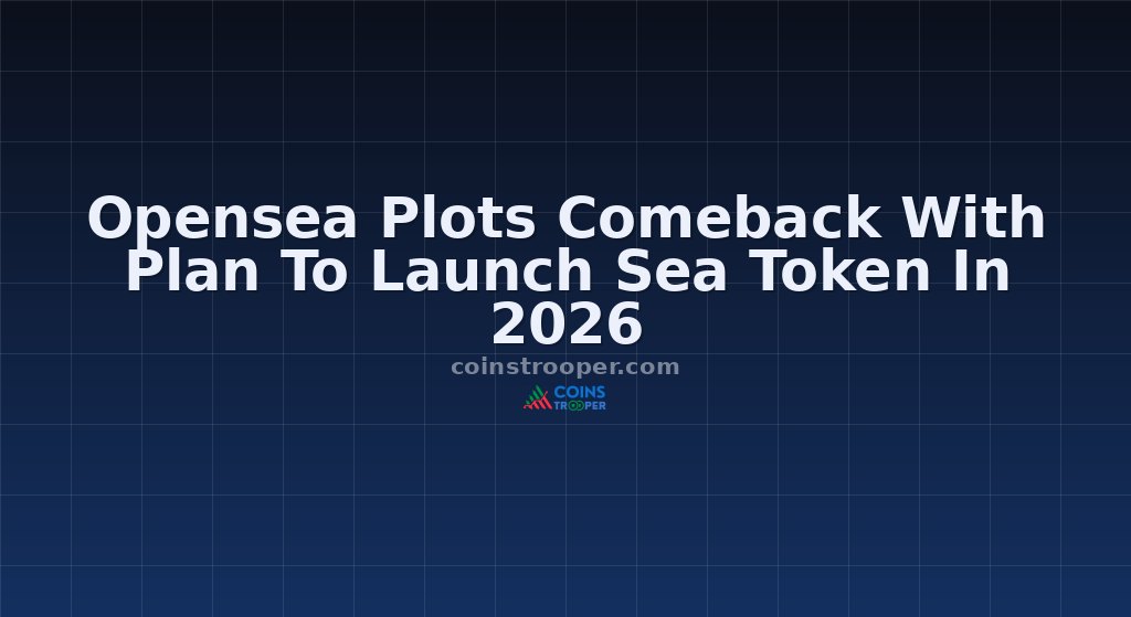 Opensea Plots Comeback With Plan To Launch Sea Token In 2026