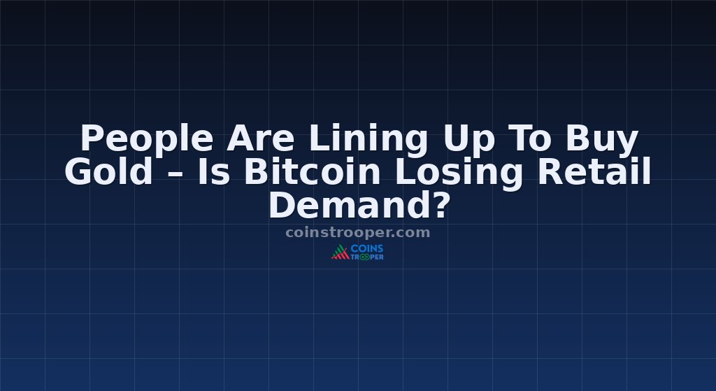 People Are Lining Up To Buy Gold – Is Bitcoin Losing Retail Demand?