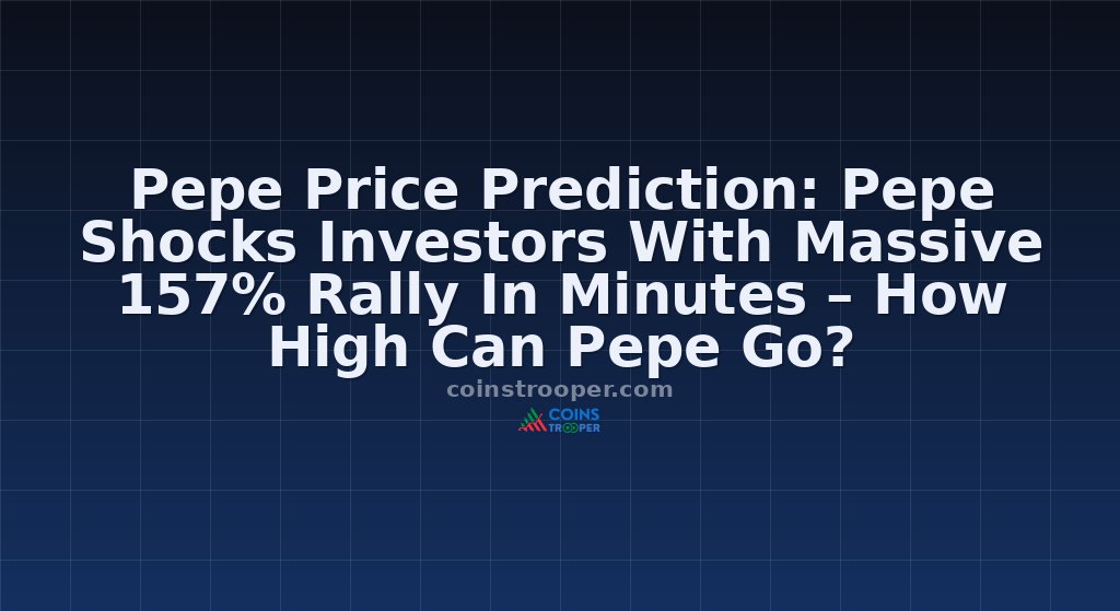 Pepe Price Prediction: Pepe Shocks Investors With Massive 157% Rally In Minutes – How High Can Pepe Go?