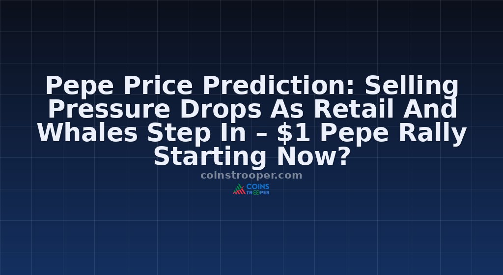 Pepe Price Prediction: Selling Pressure Drops As Retail And Whales Step In – $1 Pepe Rally Starting Now?