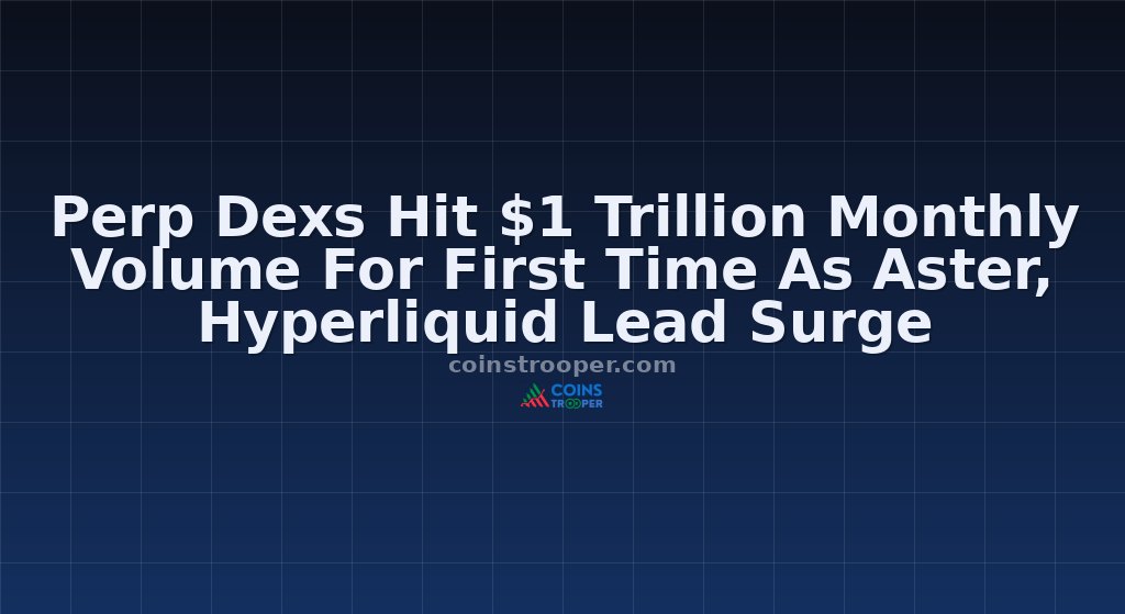 Perp Dexs Hit $1 Trillion Monthly Volume For First Time As Aster, Hyperliquid Lead Surge