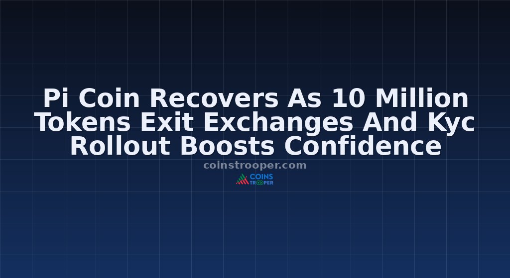 Pi Coin Recovers As 10 Million Tokens Exit Exchanges And Kyc Rollout Boosts Confidence