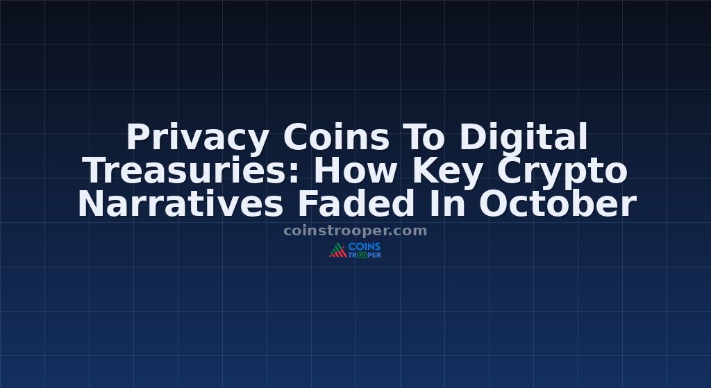 Privacy Coins To Digital Treasuries: How Key Crypto Narratives Faded In October