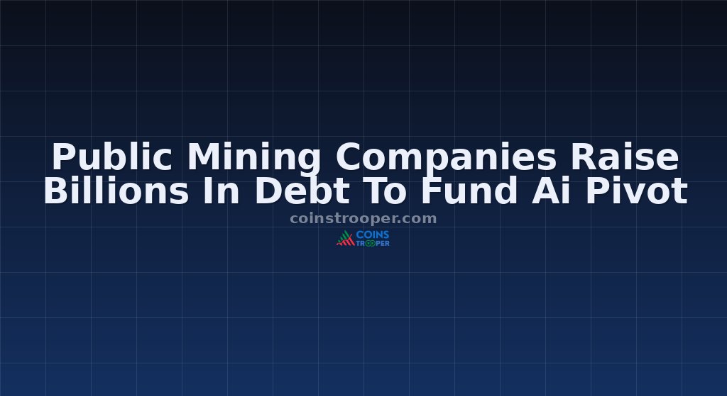 Public Mining Companies Raise Billions In Debt To Fund Ai Pivot