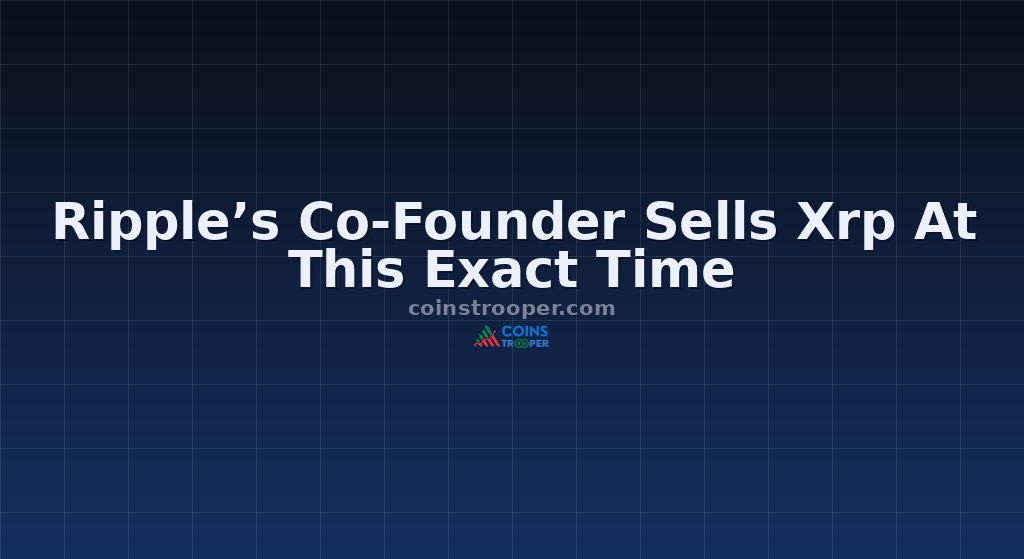 Ripple’s Co-Founder Sells Xrp At This Exact Time