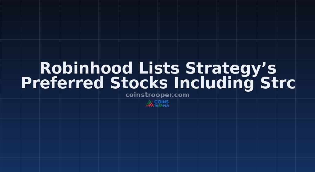 Robinhood Lists Strategy’s Preferred Stocks Including Strc