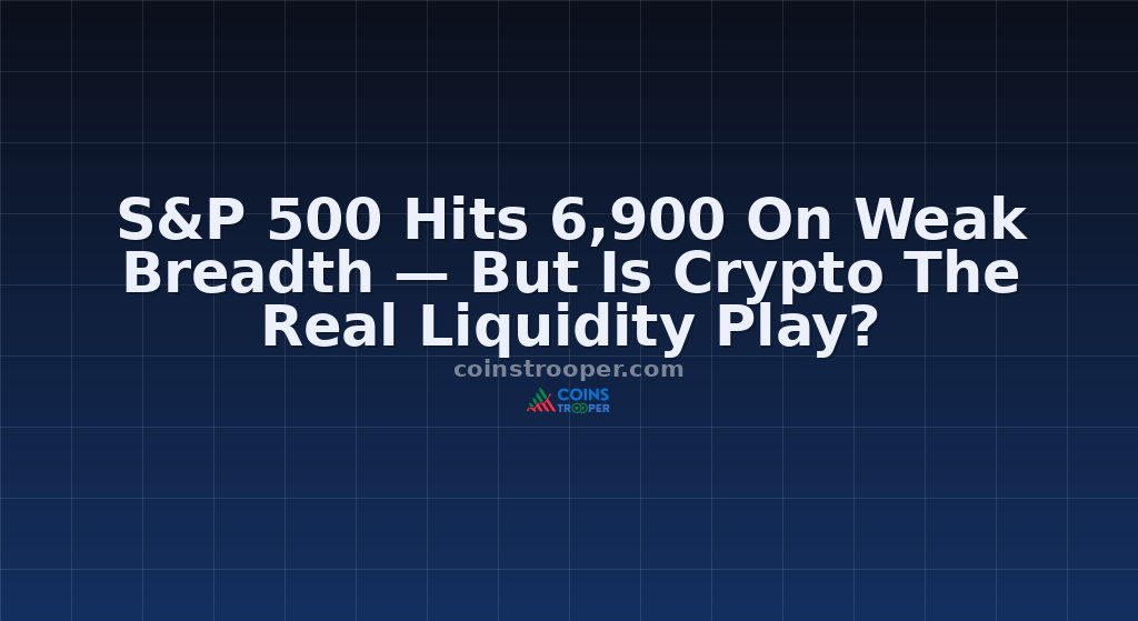 S&P 500 Hits 6,900 On Weak Breadth — But Is Crypto The Real Liquidity Play?