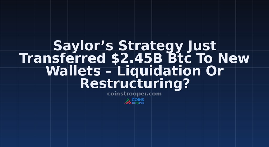 Saylor’s Strategy Just Transferred $2.45B Btc To New Wallets – Liquidation Or Restructuring?