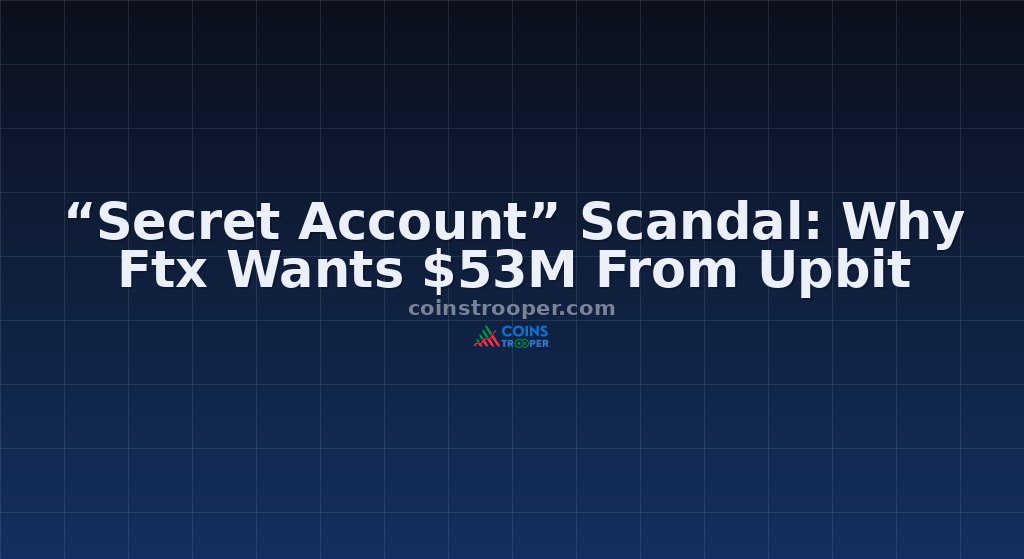 “Secret Account” Scandal: Why Ftx Wants $53M From Upbit