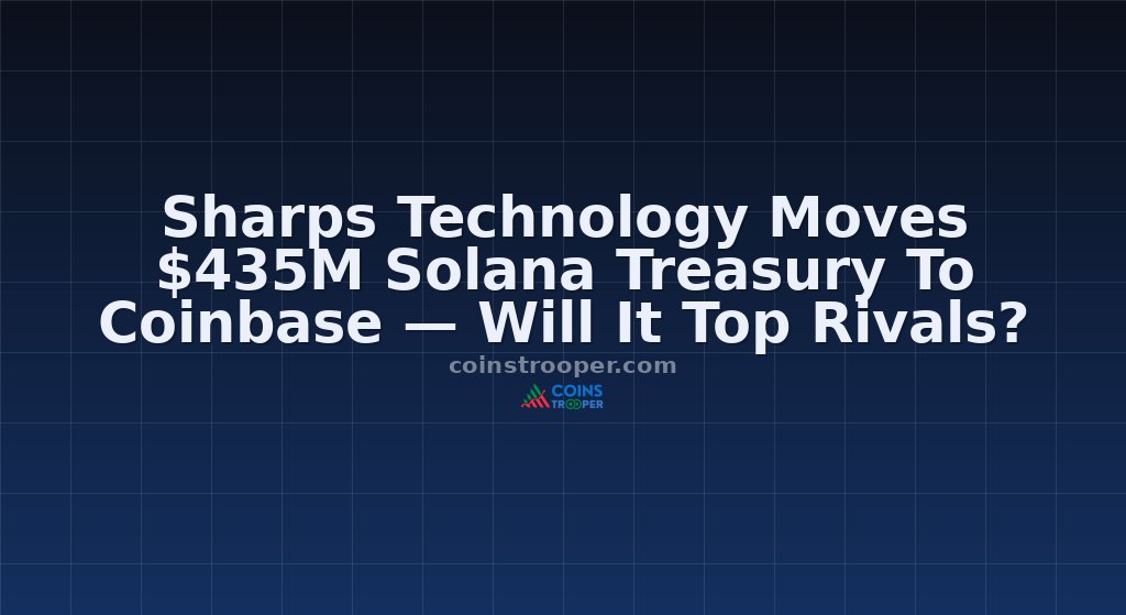 Sharps Technology Moves $435M Solana Treasury To Coinbase — Will It Top Rivals?