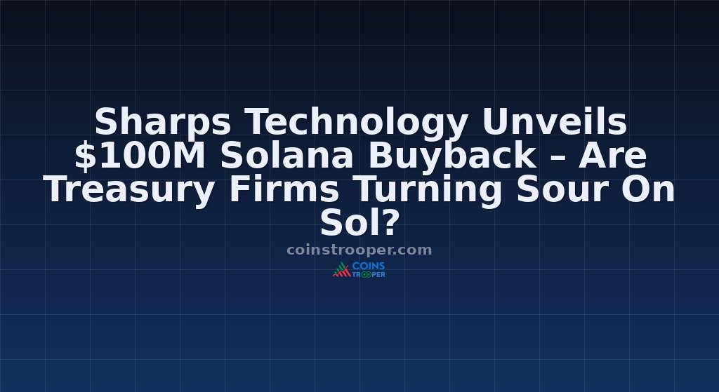 Sharps Technology Unveils $100M Solana Buyback – Are Treasury Firms Turning Sour On Sol?