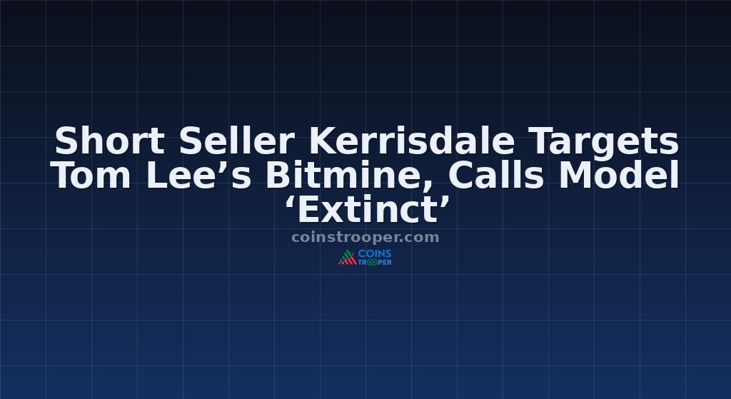 Short Seller Kerrisdale Targets Tom Lee’s Bitmine, Calls Model ‘Extinct’