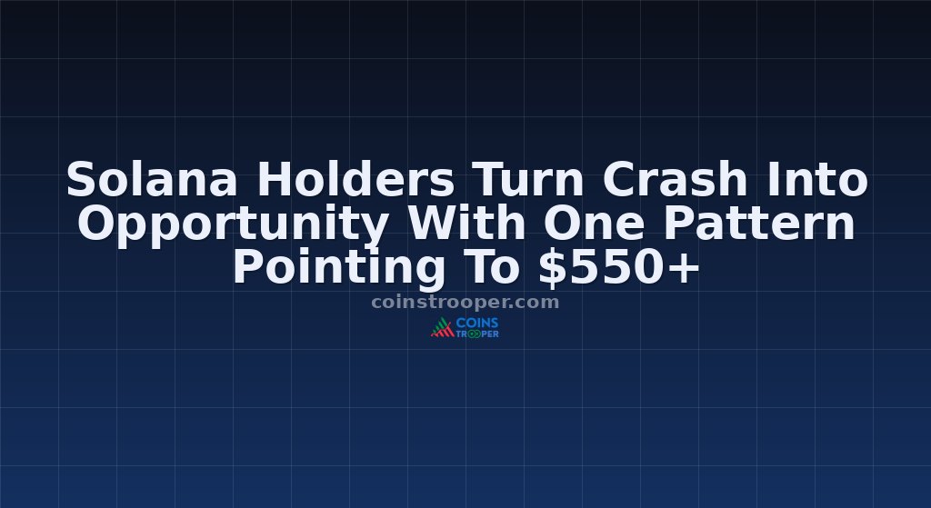 Solana Holders Turn Crash Into Opportunity With One Pattern Pointing To $550+