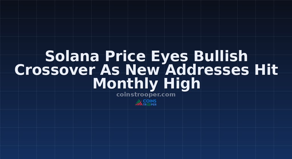 Solana Price Eyes Bullish Crossover As New Addresses Hit Monthly High
