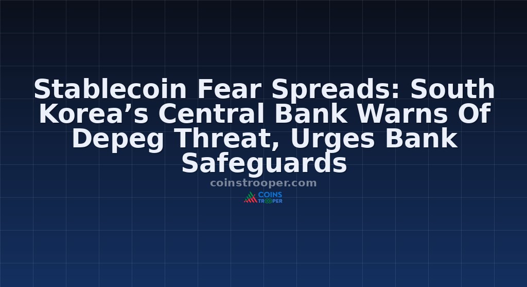 Stablecoin Fear Spreads: South Korea’s Central Bank Warns Of Depeg Threat, Urges Bank Safeguards