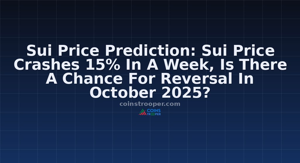 Sui Price Prediction: Sui Price Crashes 15% In A Week, Is There A Chance For Reversal In October 2025?