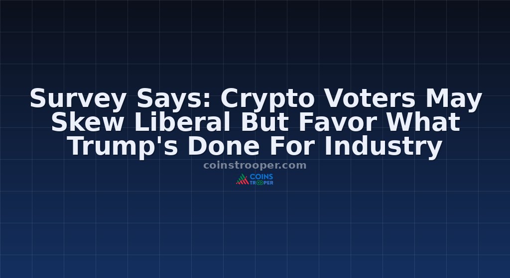 Survey Says: Crypto Voters May Skew Liberal But Favor What Trump's Done For Industry