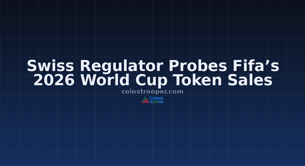 Swiss Regulator Probes Fifa’s 2026 World Cup Token Sales
