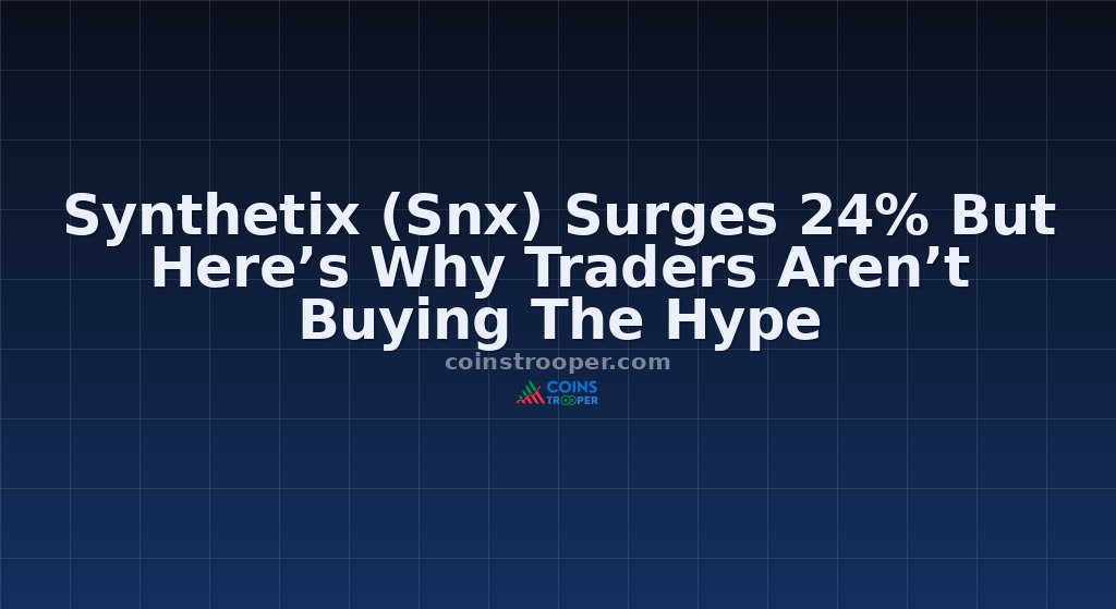 Synthetix (Snx) Surges 24% But Here’s Why Traders Aren’t Buying The Hype
