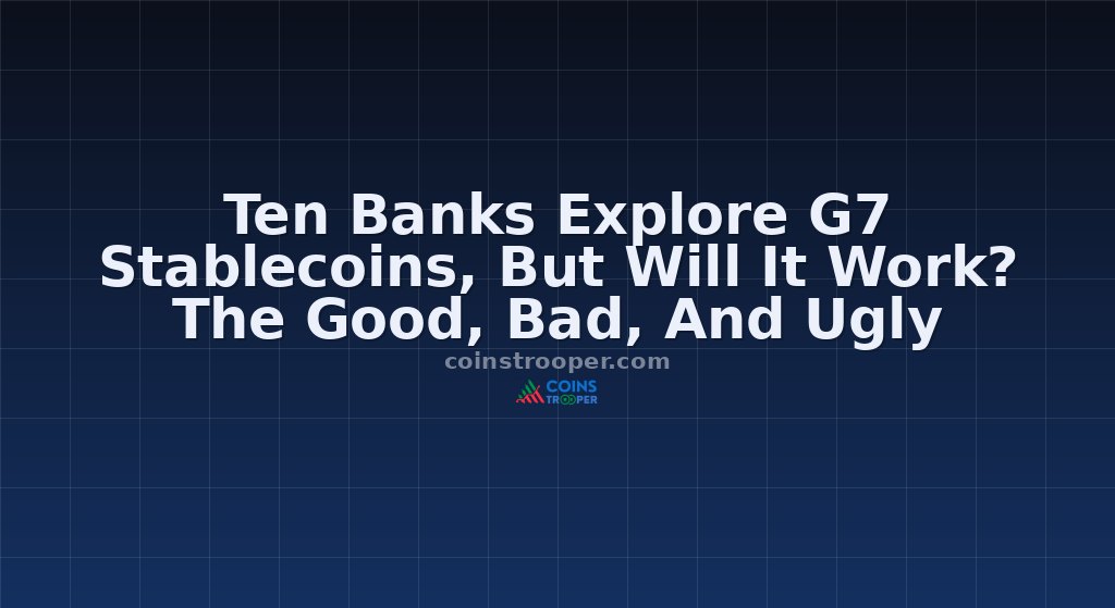 Ten Banks Explore G7 Stablecoins, But Will It Work? The Good, Bad, And Ugly