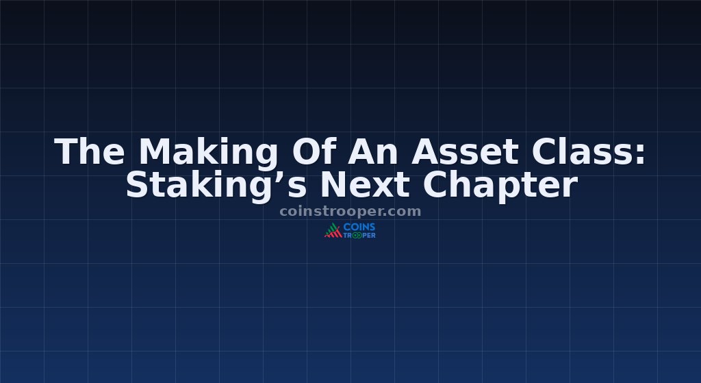 The Making Of An Asset Class: Staking’s Next Chapter