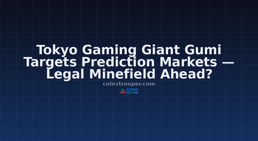 Tokyo Gaming Giant Gumi Targets Prediction Markets — Legal Minefield Ahead?