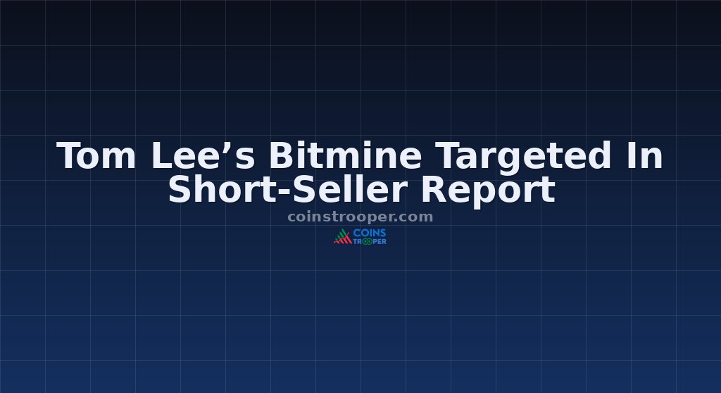 Tom Lee’s Bitmine Targeted In Short-Seller Report