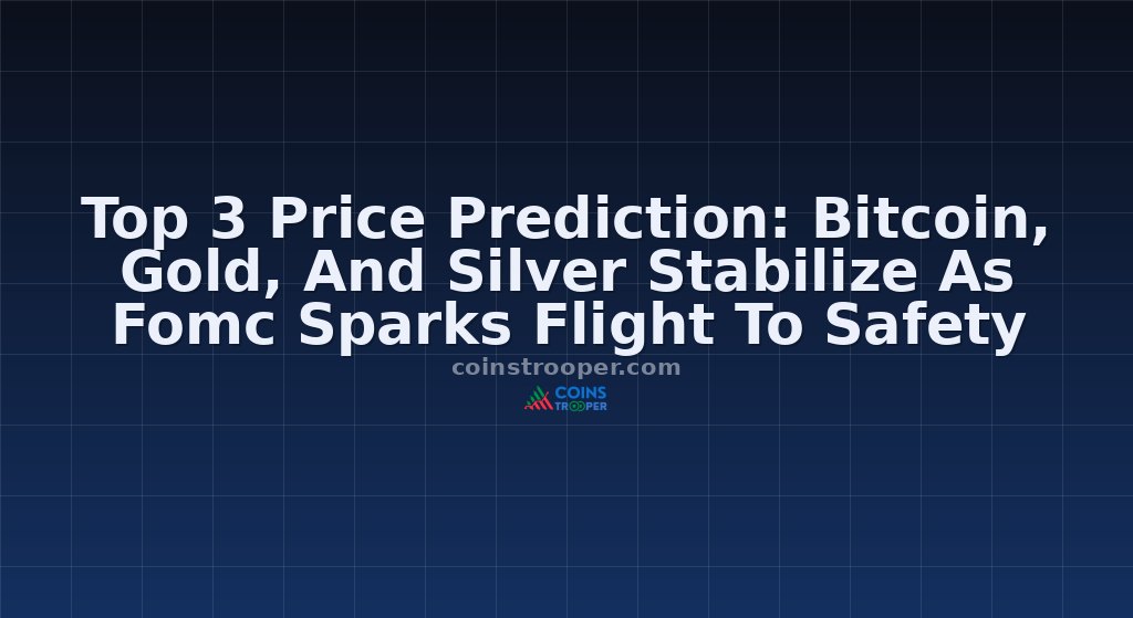 Top 3 Price Prediction: Bitcoin, Gold, And Silver Stabilize As Fomc Sparks Flight To Safety