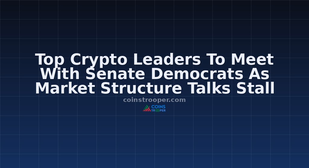 Top Crypto Leaders To Meet With Senate Democrats As Market Structure Talks Stall