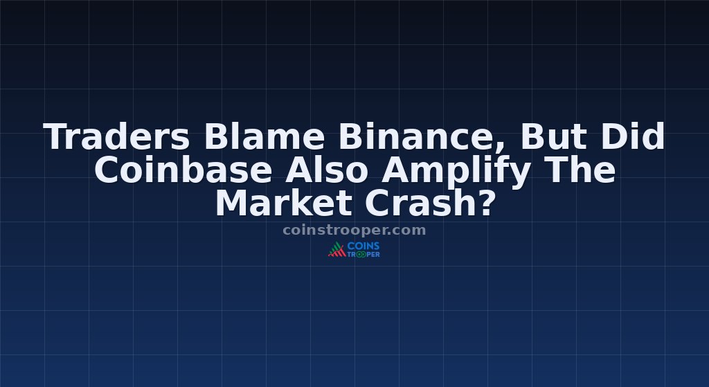 Traders Blame Binance, But Did Coinbase Also Amplify The Market Crash?