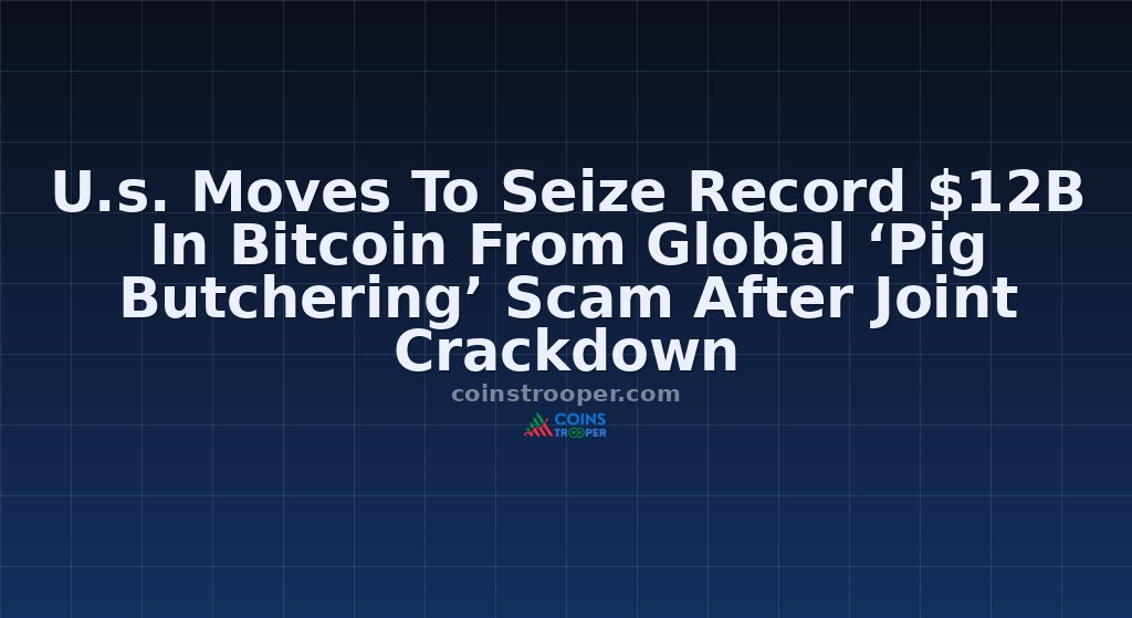 U.s. Moves To Seize Record $12B In Bitcoin From Global ‘Pig Butchering’ Scam After Joint Crackdown