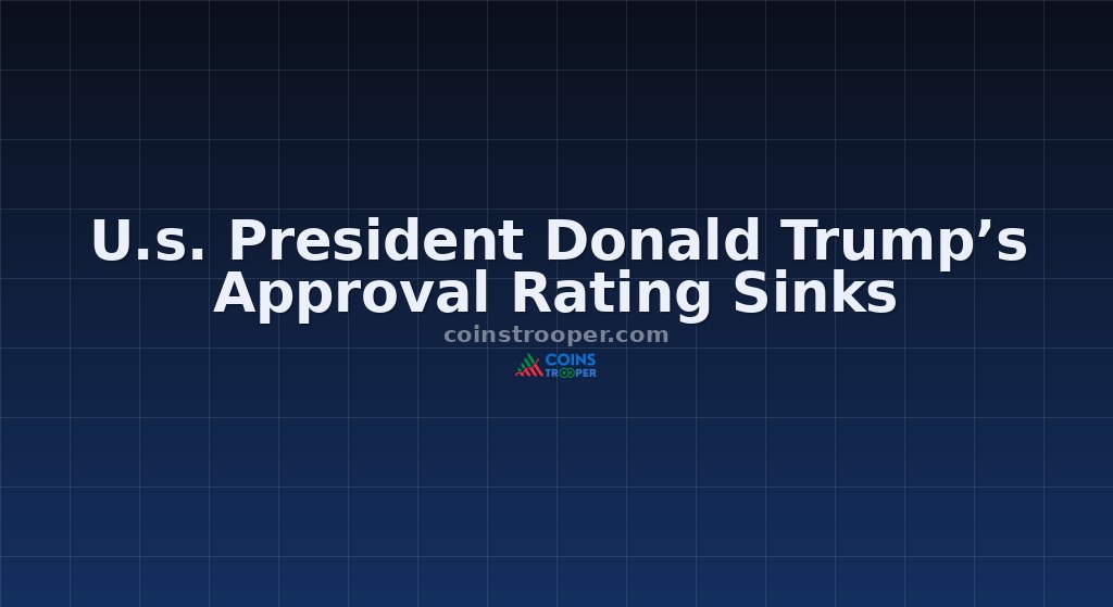 U.s. President Donald Trump’s Approval Rating Sinks