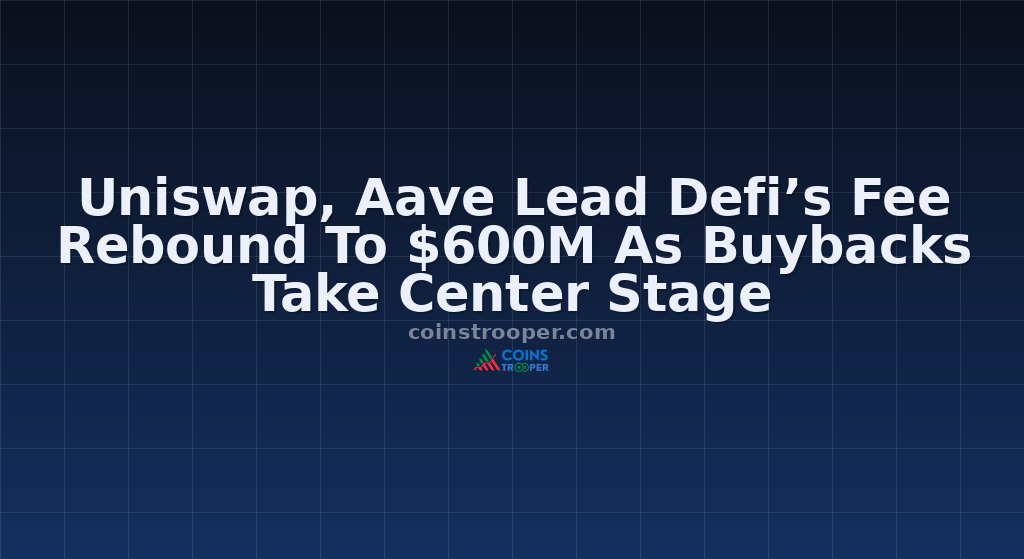 Uniswap, Aave Lead Defi’s Fee Rebound To $600M As Buybacks Take Center Stage