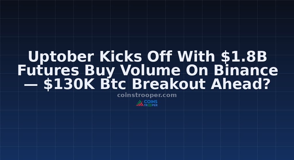 Uptober Kicks Off With $1.8B Futures Buy Volume On Binance — $130K Btc Breakout Ahead?