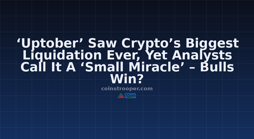 ‘Uptober’ Saw Crypto’s Biggest Liquidation Ever, Yet Analysts Call It A ‘Small Miracle’ – Bulls Win?
