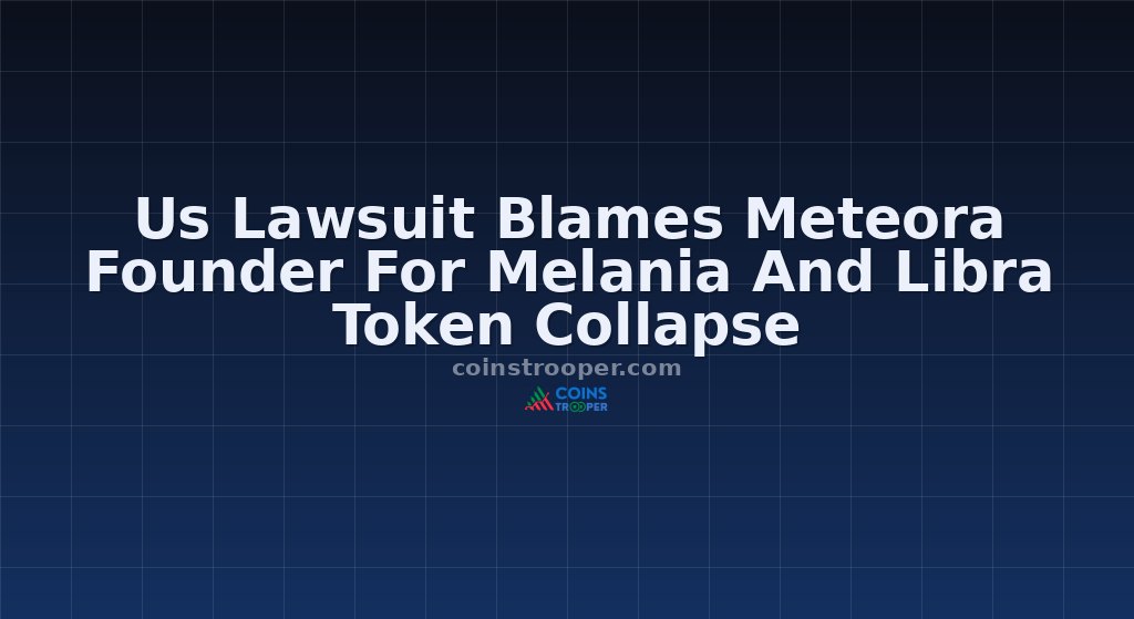 Us Lawsuit Blames Meteora Founder For Melania And Libra Token Collapse