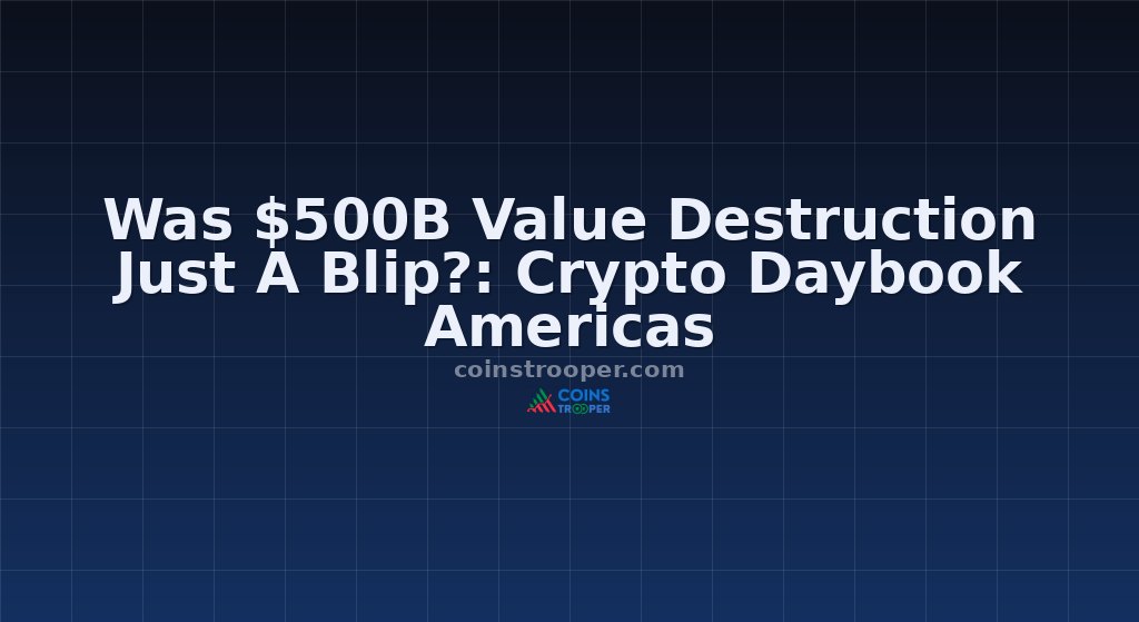 Was $500B Value Destruction Just A Blip?: Crypto Daybook Americas