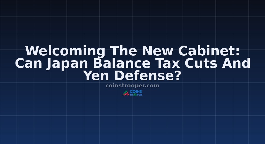 Welcoming The New Cabinet: Can Japan Balance Tax Cuts And Yen Defense?