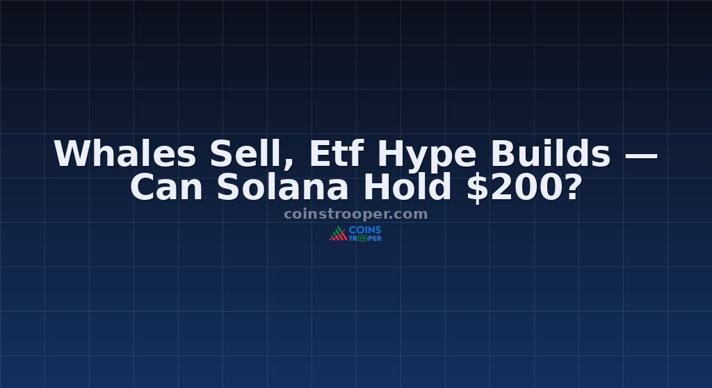 Whales Sell, Etf Hype Builds — Can Solana Hold $200?