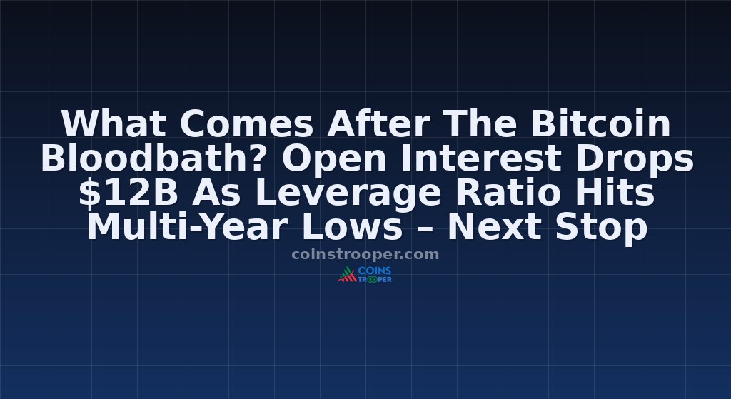 What Comes After The Bitcoin Bloodbath? Open Interest Drops $12B As Leverage Ratio Hits Multi-Year Lows – Next Stop $130K?